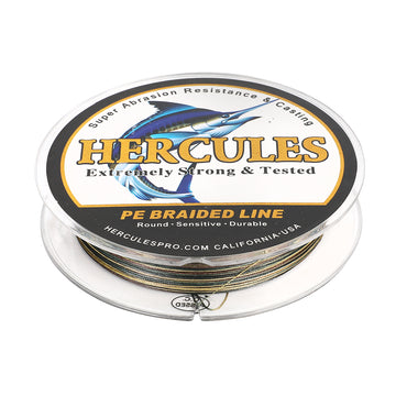 100M 109Yds Camouflage 10lb-420lb HERCULES PE Braided Fishing Line 12 Strands
